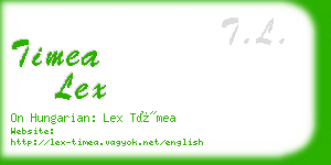 timea lex business card